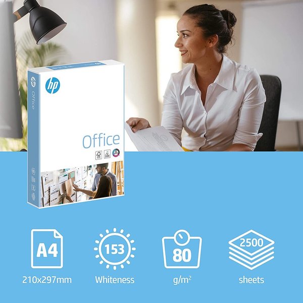 KOPIERPAPIER HP Office 10.000 Blatt = 20 Päckchen A4 80g weiß - nur € 4,85/Päckchen