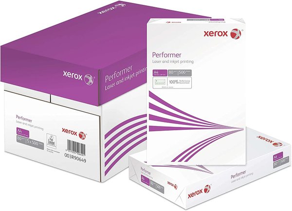KOPIERPAPIER XEROX Performer A4 ECF 10.000 Blatt = 20 Päckchen 80g weiß - nur € 4,50/Päckchen