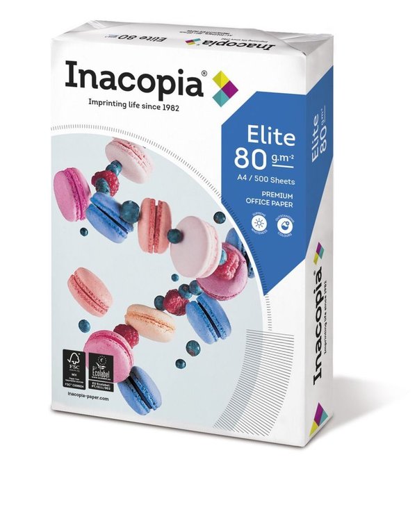 KOPIERPAPIER INACOPIA Elite 10.000 Blatt = 20 Päckchen A4 80g weiß - nur € 5,99/Päckchen