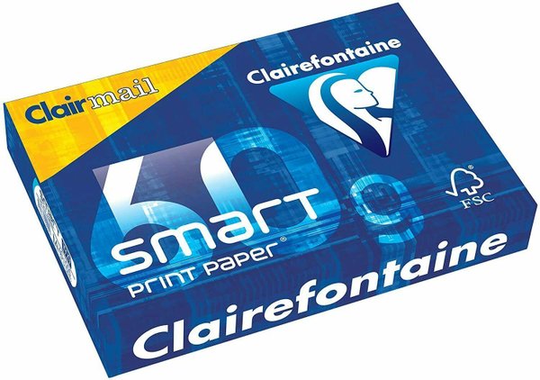 KOPIERPAPIER CLAIRMAIL Smart 60g 2.500 Blatt A4 weiß - nur € 5,39/Päckchen