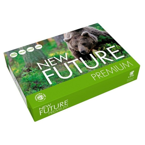 KOPIERPAPIER NEW FUTURE Premium 10.000 Blatt = 20 Päckchen A4 80g weiß - nur € 5,30/Päckchen