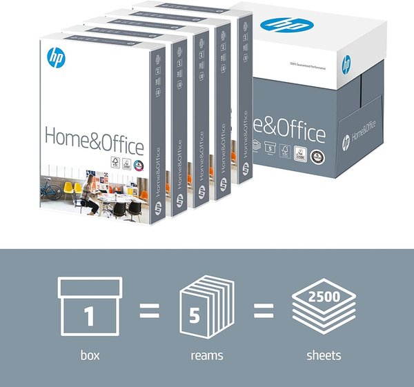 KOPIERPAPIER HP Home & Office Paper 2.500 Blatt A4 80g weiß - nur € 5,90/Päckchen