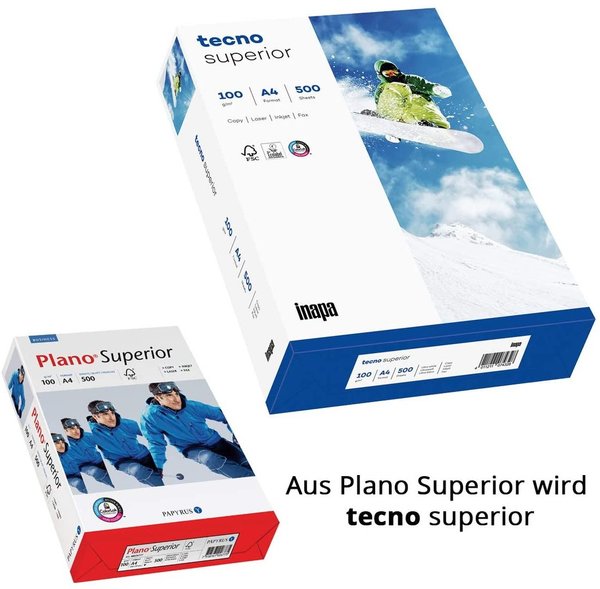 KOPIERPAPIER TECNO Superior 5.000 Blatt = 10 Päckchen A4 100g weiß - nur € 9,10/Päckchen