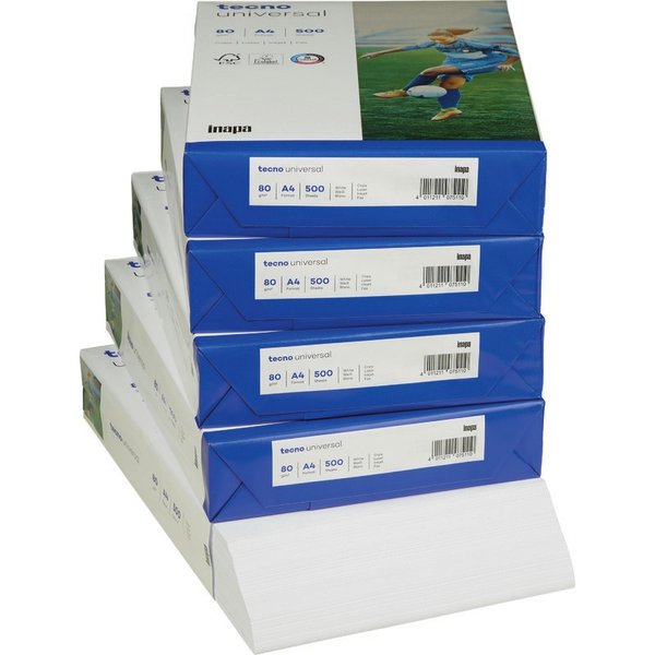 KOPIERPAPIER TECNO Universal 10.000 Blatt = 20 Päckchen A4 80g weiß - nur € 5,50/Päckchen