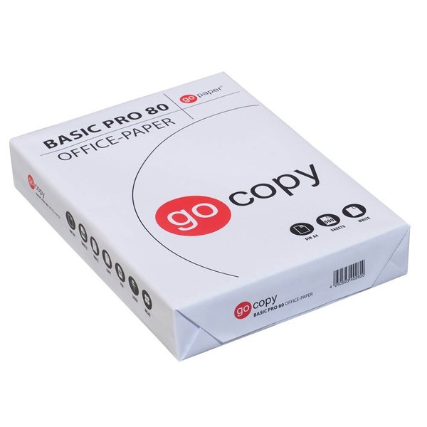 KOPIERPAPIER go copy BASIC PRO 50.000 Blatt 70g weiß 1/2 Palette - hoher Weißegrad zuverlässig & gut